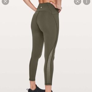 Lululemon Train times 7/8 leggings olive